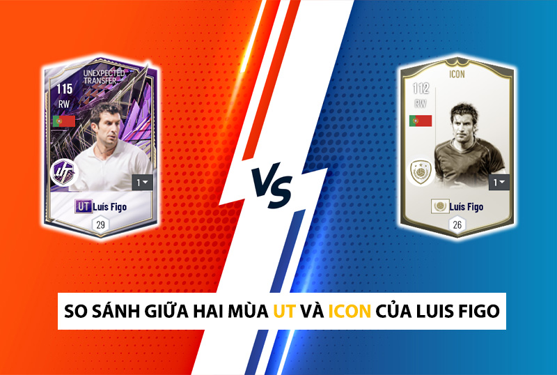 So sánh hai mùa giải ICON và UT của Luis Figo trong FC Online