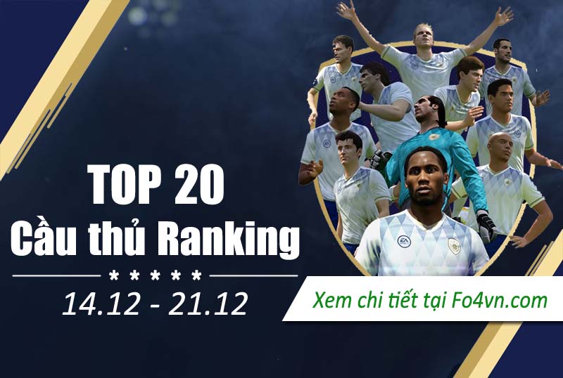 Top 20 cầu thủ ranking tuần qua - 21.12.20