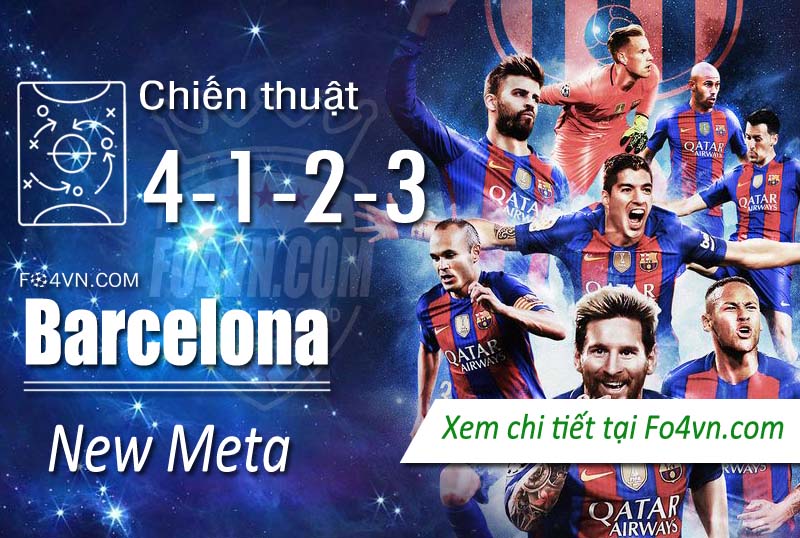 Team Barca với 4-1-2-3 mùa giải MC