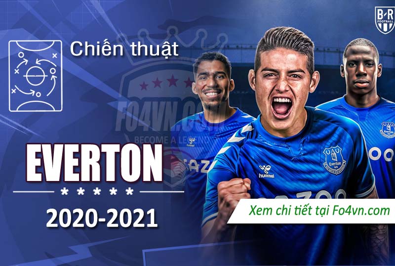 Team Everton 2020-2021 với chiến thuật 5-1-1-3