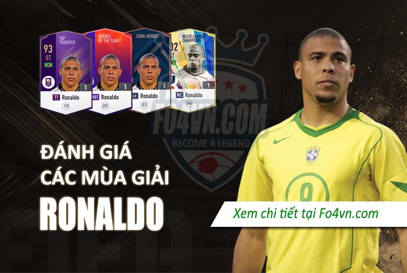 Đánh giá Ronaldo De Lima qua các mùa giải