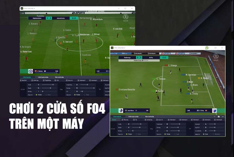 Log 2 cửa sổ FIFA Online 4 trên cùng một máy