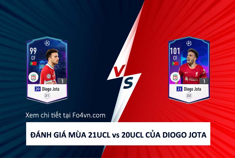 So sánh hai mùa giải 21UCL và 20UCL của Diogo Jota