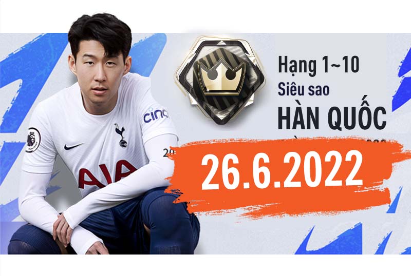 Top 10 rank 1vs1 FO4 Hàn Quốc tuần 25 - 26.6.2022