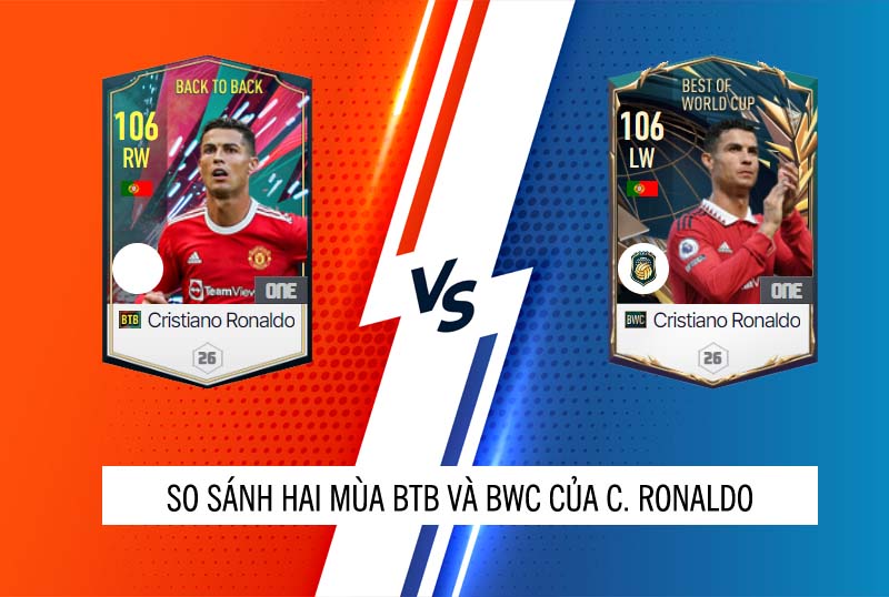 So sánh hai mùa giải BTB và BWC của Cristiano Ronaldo