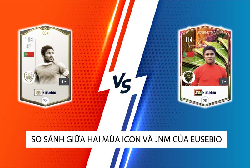 So sánh hai mùa giải ICON và JNM của Eusebio trong FC Online