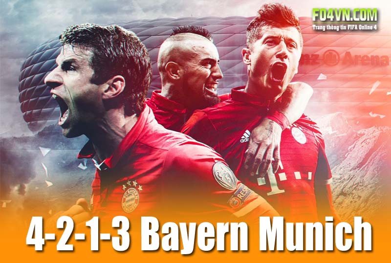 Sơ đồ 4-2-1-3 : Tấn công kiểu Bayern