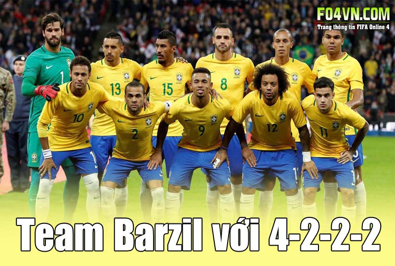 Team Brazil với 4-2-2-2