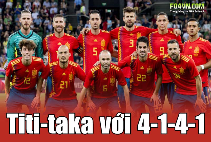Tây Ban Nha với 4-1-4-1 Titi-taka