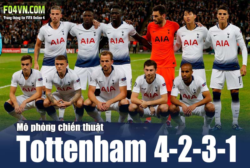 Mô phỏng chiến thuật : Tottenham Hotspur  và biến tấu 4-2-3-1