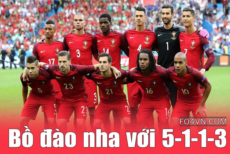 Sơ đồ 5-1-1-3 : Team Color Bồ Đào Nha